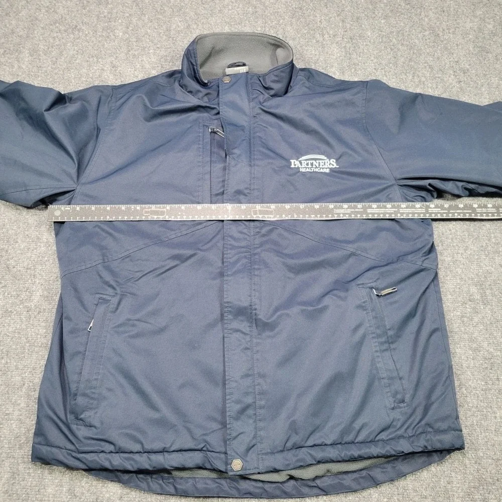 Partners Healthcare Jacket Mens L Navy Blue Water Resistant‎ Full Zip Outerwear